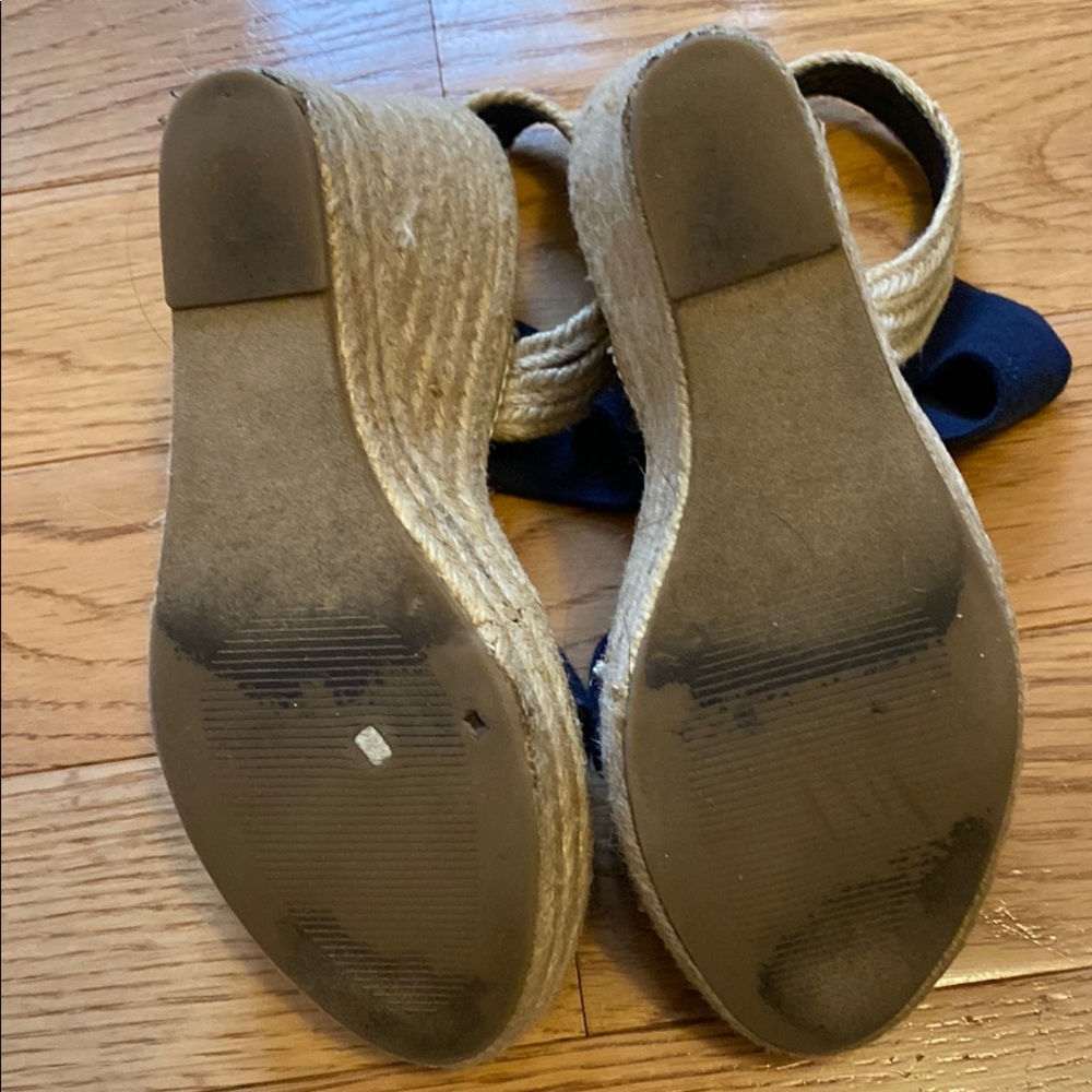 Steve Madden Navy Espadrille Wedge Sandals - Picture 7 of 9